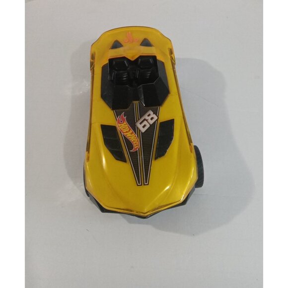 Hot Wheels Yellow Electronic Car 68 Black Silver Wheel - Light Up Sounds & Motor - Picture 5 of 16